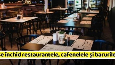 Se închid barurile și cafenele