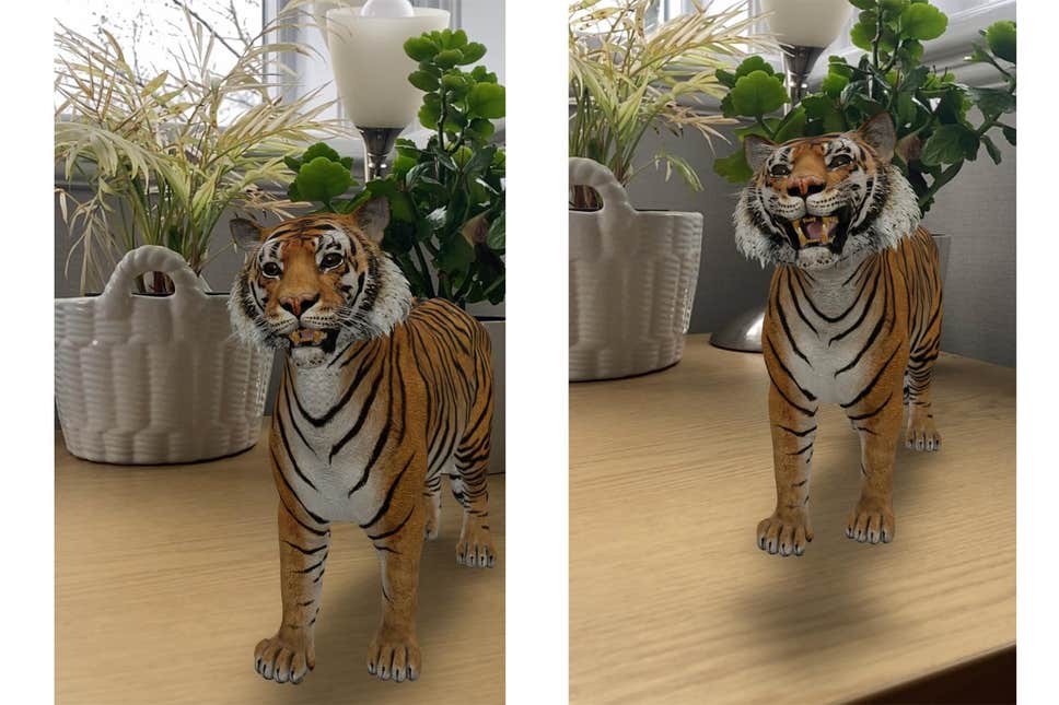 Animale 3D în sufragerie, create cu telefonul